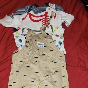 Legend Thinking Baby Overalls and Onesies Set